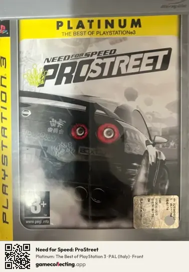 Need for Speed: ProStreet PlayStation 3, Italy box front