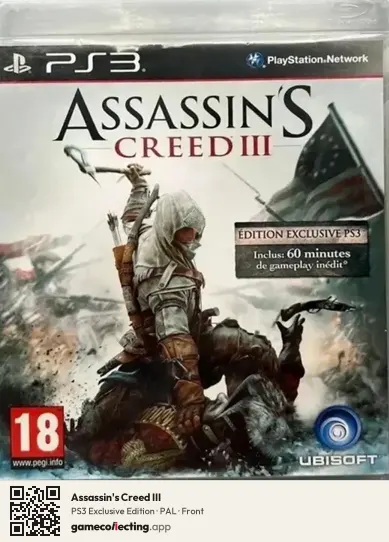 Assassin's Creed III PlayStation 3, PAL box front