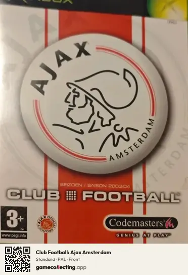 Club Football: Ajax Amsterdam Xbox, PAL box front