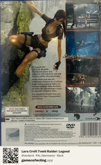 Lara Croft Tomb Raider: Legend PlayStation 2, Germany box back