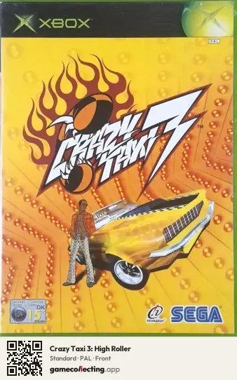 Crazy Taxi 3: High Roller Xbox, PAL box front