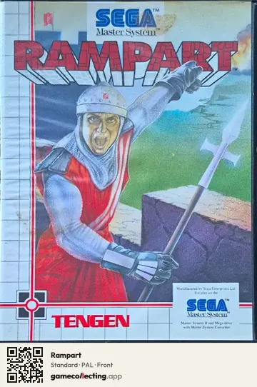 Rampart Sega Master System, PAL box front