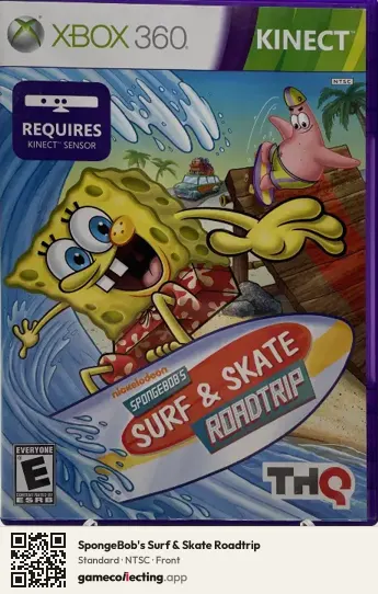 SpongeBob's Surf & Skate Roadtrip Xbox 360, NTSC box front