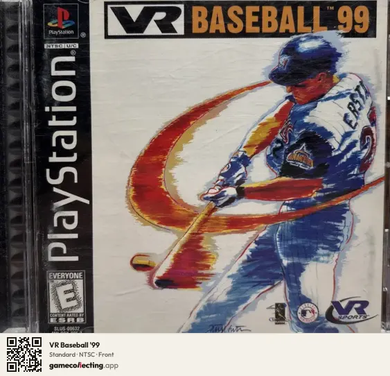 VR Baseball '99 PlayStation, NTSC box front