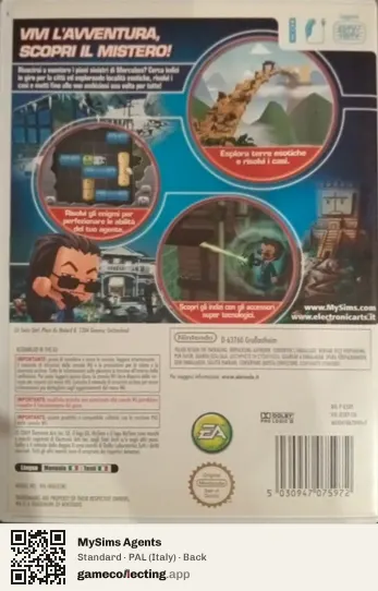 MySims Agents Nintendo Wii, Italy box back