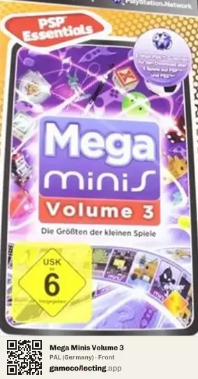 Mega Minis Volume 3 PlayStation Portable, Germany box front