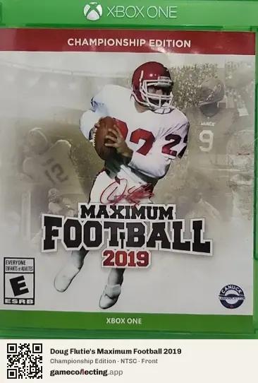 Doug Flutie's Maximum Football 2019 Xbox One, NTSC box front