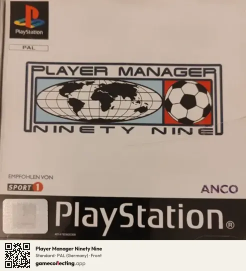Player Manager Ninety Nine PlayStation, Germany box front