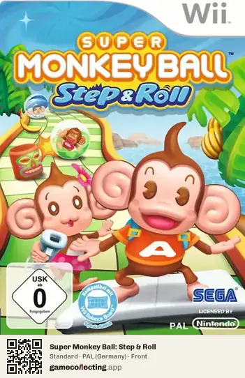 Super Monkey Ball: Step & Roll Nintendo Wii, Germany box front