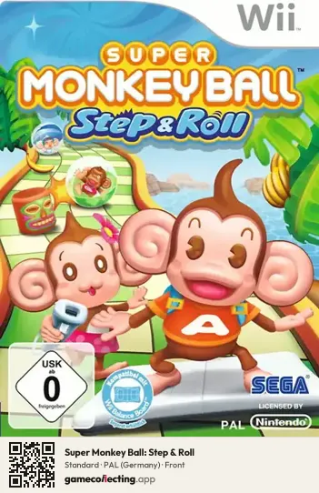 Super Monkey Ball: Step & Roll Nintendo Wii, Germany box front