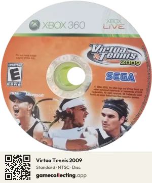 Virtua Tennis 2009 Xbox 360, NTSC disc