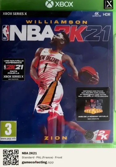 NBA 2K21 Xbox Series X, France box front