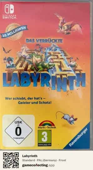 Labyrinth Nintendo Switch, Germany box front
