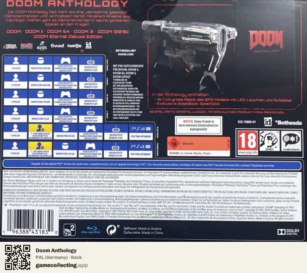 Doom Anthology PlayStation 4, Germany box back