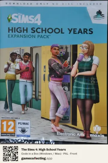 The Sims 4: High School Years Computer, PAL box front