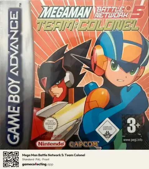 Mega Man Battle Network 5: Team Colonel Game Boy Advance, PAL box front