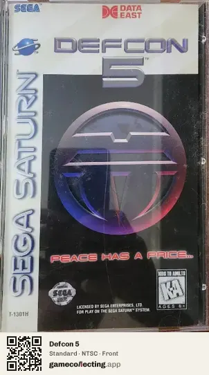Defcon 5 Sega Saturn, NTSC box front