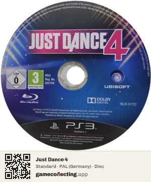 Just Dance 4 PlayStation 3, PAL disc