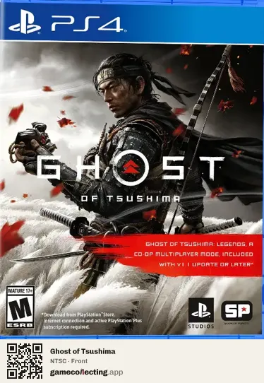 Ghost of Tsushima PlayStation 4, NTSC box front