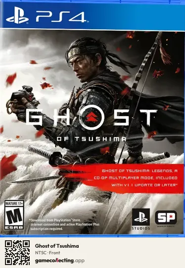 Ghost of Tsushima PlayStation 4, NTSC box front
