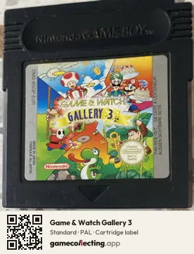 Game & Watch Gallery 3 Game Boy Color, PAL cartridge label