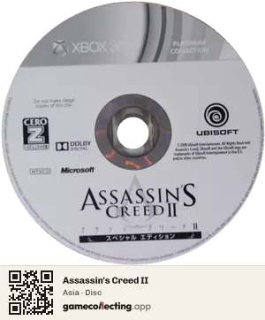 Assassin's Creed II Xbox 360, Asia disc