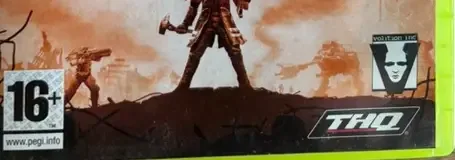 Red Faction: Guerrilla, the PEGI square on its front