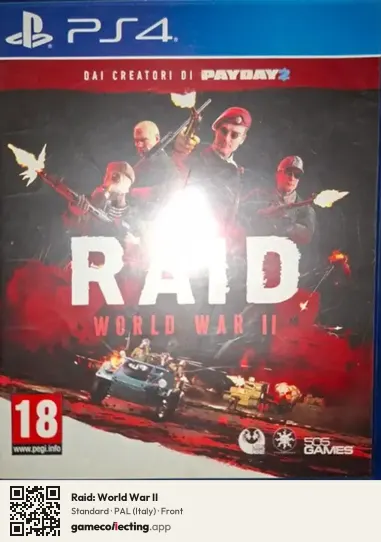 Raid: World War II PlayStation 4, Italy box front