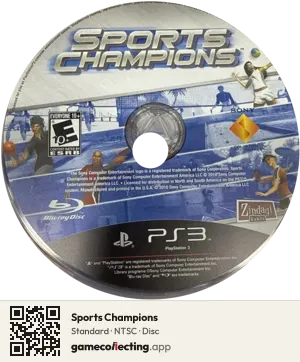Sports Champions PlayStation 3, NTSC disc