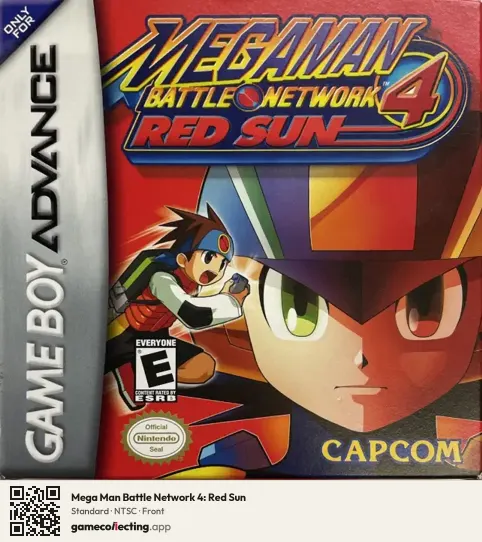Mega Man Battle Network 4: Red Sun Game Boy Advance, NTSC box front