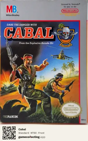 Cabal Nintendo Entertainment System, NTSC box front
