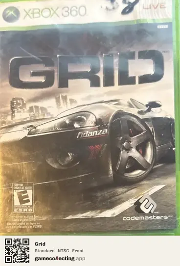 Grid Xbox 360, NTSC box front