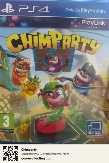 Chimparty PlayStation 4, United Kingdom box front
