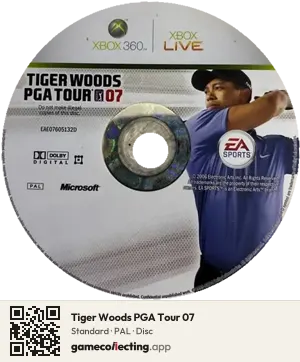 Tiger Woods PGA Tour 07 Xbox 360, PAL disc