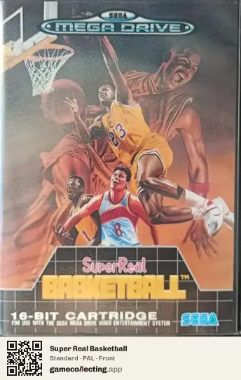 Super Real Basketball Sega Mega Drive / Genesis, PAL box front