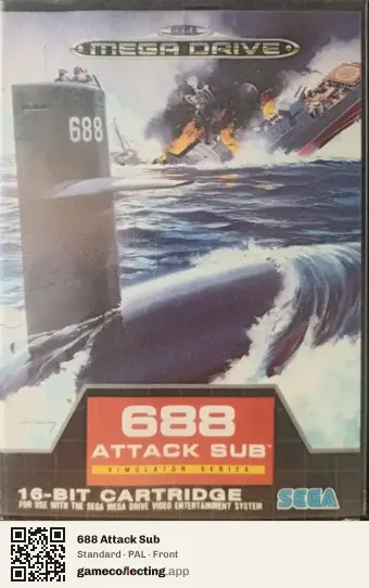 688 Attack Sub Sega Mega Drive / Genesis, PAL box front