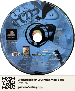 Crash Bandicoot 2: Cortex Strikes Back PlayStation, NTSC disc