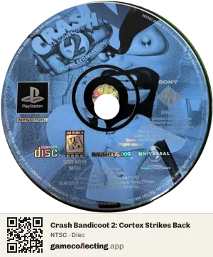 Crash Bandicoot 2: Cortex Strikes Back PlayStation, NTSC disc