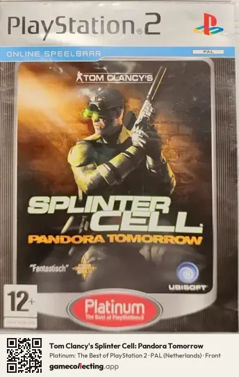 Tom Clancy's Splinter Cell: Pandora Tomorrow PlayStation 2, Netherlands box front