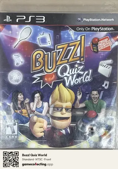 Buzz! Quiz World PlayStation 3, NTSC box front