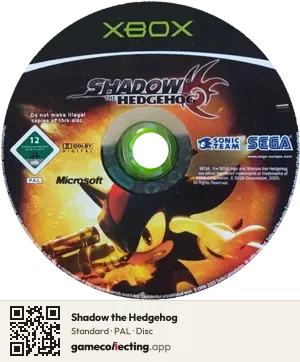 Shadow the Hedgehog Xbox, PAL disc