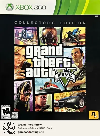 Grand Theft Auto V Xbox 360, NTSC box front