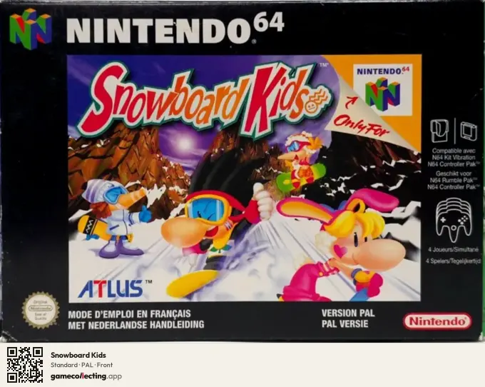 Snowboard Kids Nintendo 64, PAL box front