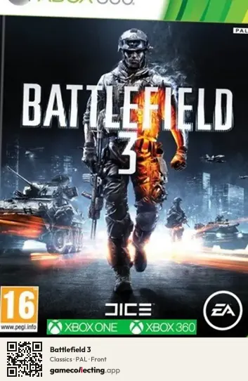 Battlefield 3 Xbox 360, PAL box front
