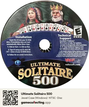 Ultimate Solitaire 500 Computer, NTSC disc