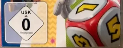 Super Mario Party, the USK square on its front