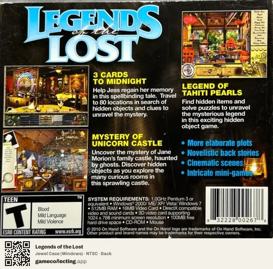 Legends of the Lost Computer, NTSC box back