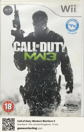 Call of Duty: Modern Warfare 3 Nintendo Wii, United Kingdom box front