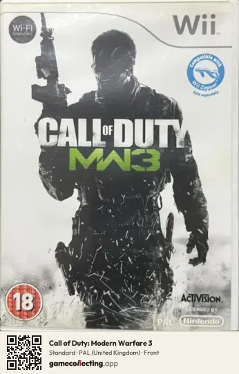 Call of Duty: Modern Warfare 3 Nintendo Wii, United Kingdom box front