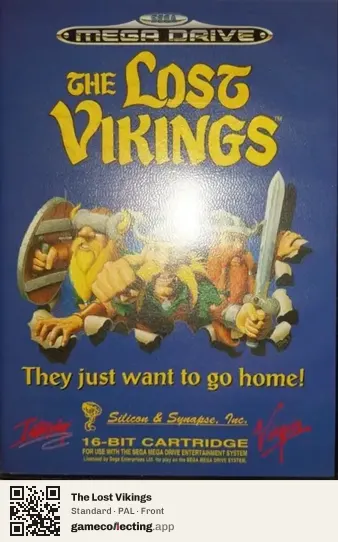 The Lost Vikings Sega Mega Drive / Genesis, PAL box front